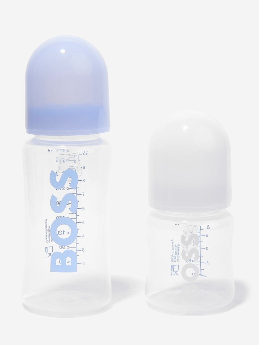 Baby BOSS Bottles, Dummies & Bibs | Boss - Baby Boys 2 Piece Bottles Set In Blue | Childsplay Clothing