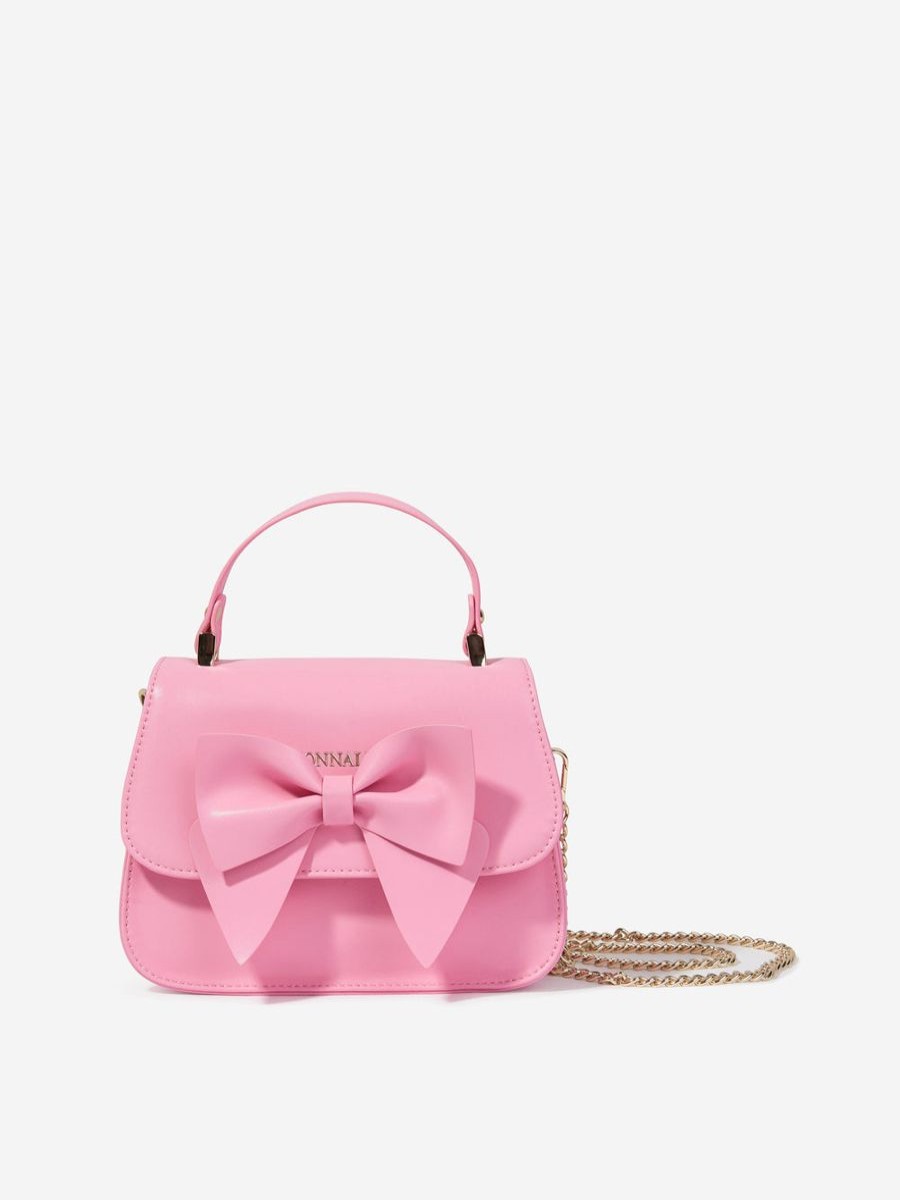 Girls Monnalisa Bags & Backpacks | Girls Bow Handbag In Pink