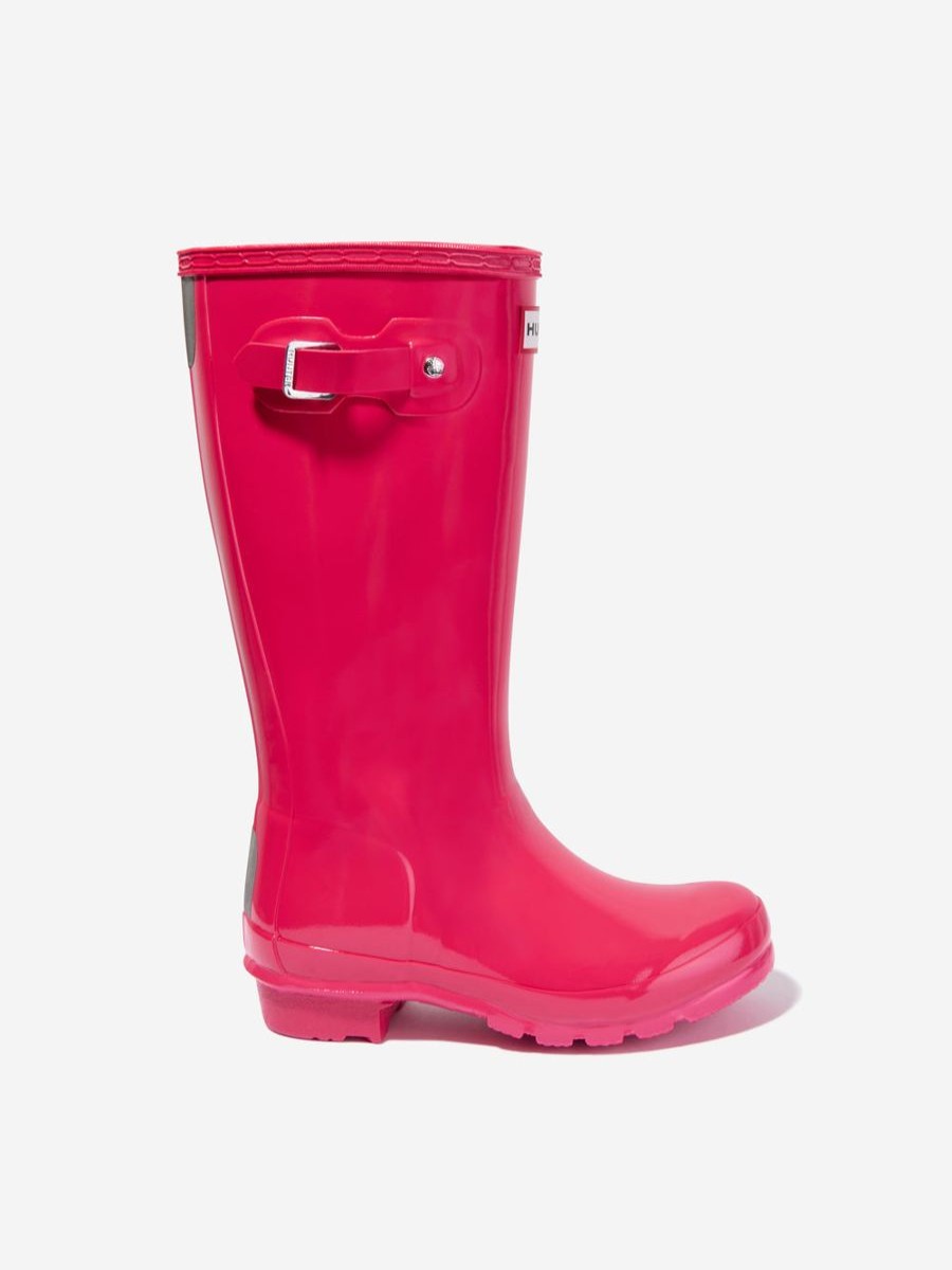 Girls Hunter Boots | Girls Original Gloss Wellington Boots In Pink