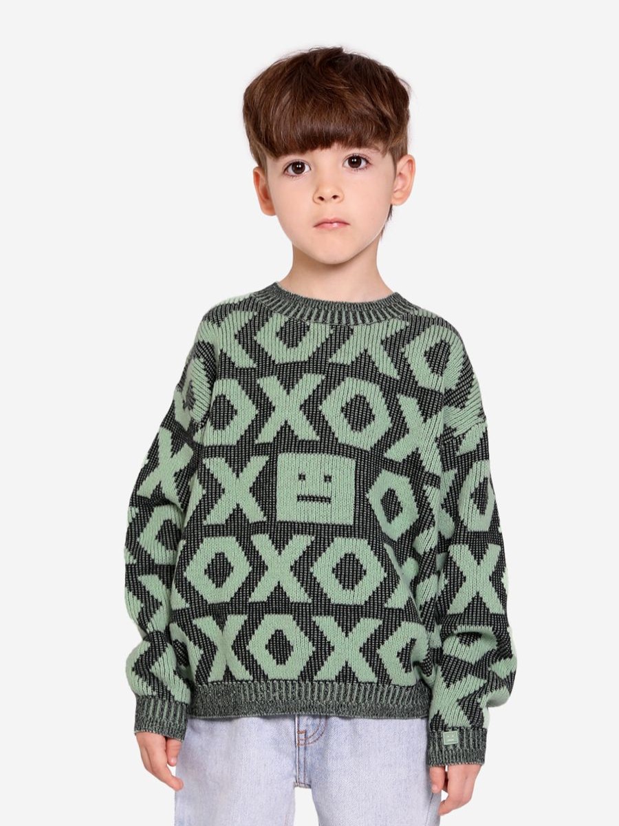 Girls Acne Studios Jumpers & Cardigans | Kids Mini Kozu Jumper In Black