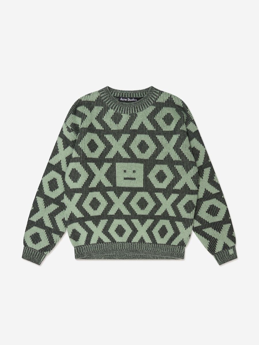 Girls Acne Studios Jumpers & Cardigans | Kids Mini Kozu Jumper In Black