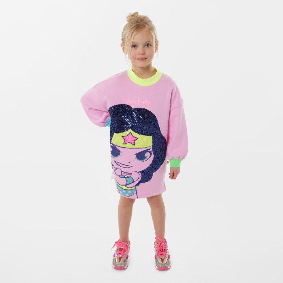 Teen Billieblush Shorts | Girls Wonder Woman Sweater Dress In Pink