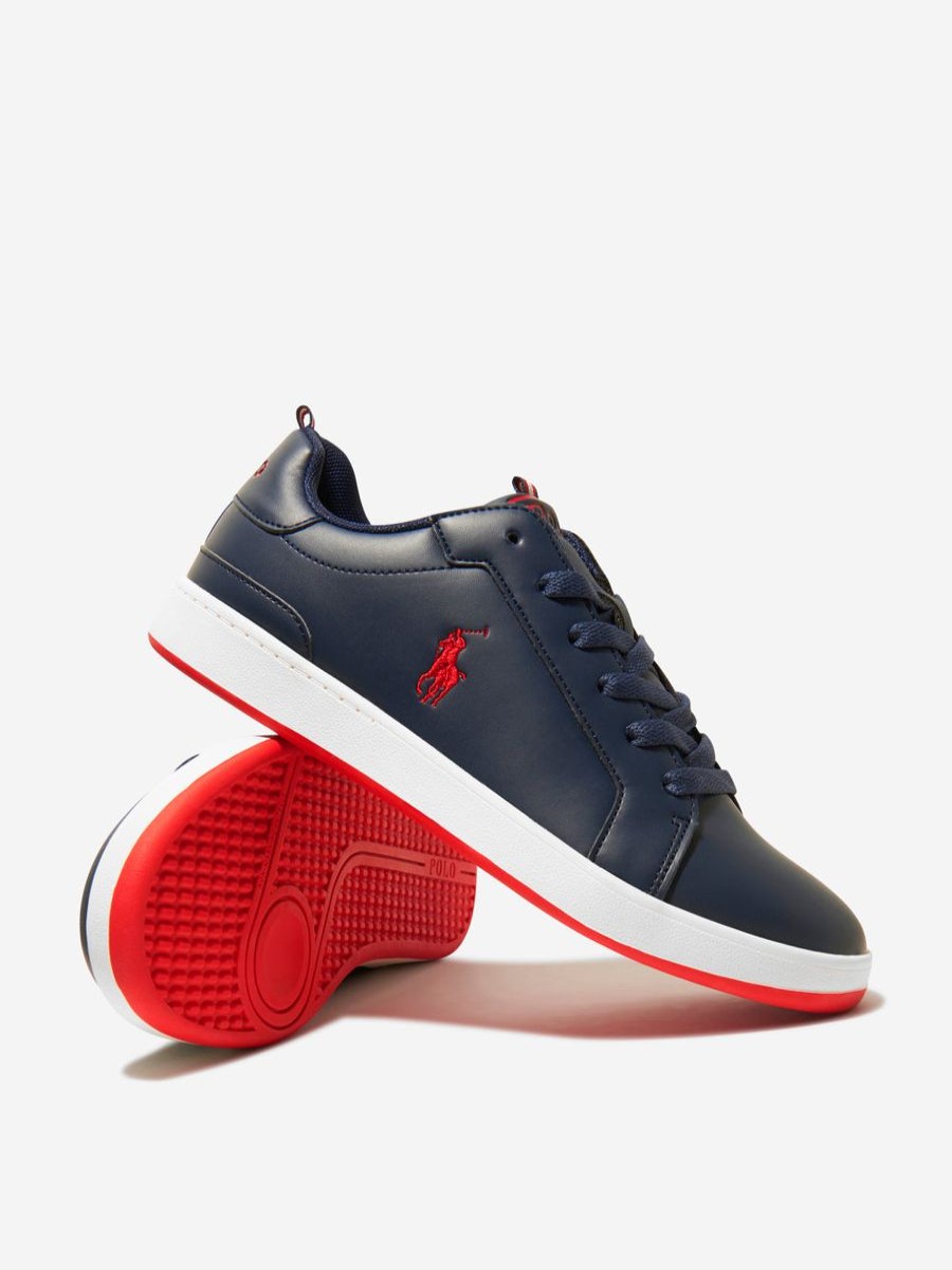 Teen Ralph Lauren Kids Footwear | Ralph Lauren Kids - Kids Heritage Court Trainers | Childsplay Clothing