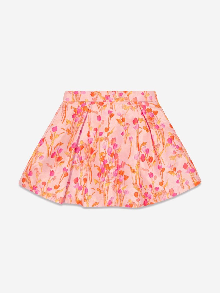 Girls Mama Luma Skirts | Girls Jacquard Skirt In Orange