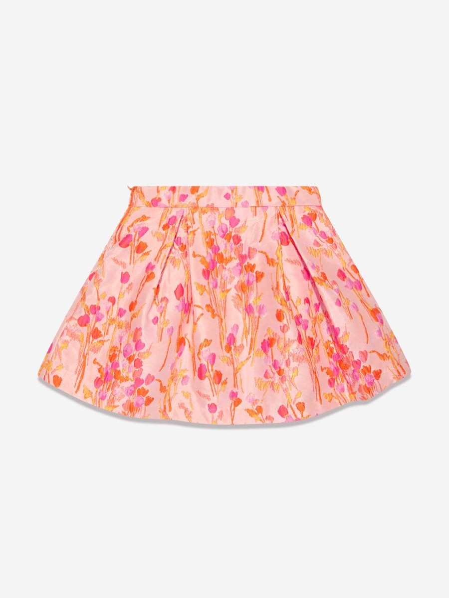 Girls Mama Luma Skirts | Girls Jacquard Skirt In Orange