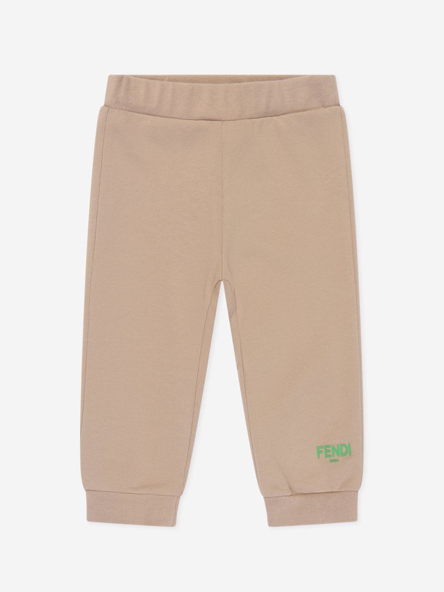 Baby Fendi Kids Sweatpants | Baby Logo Joggers In Beige