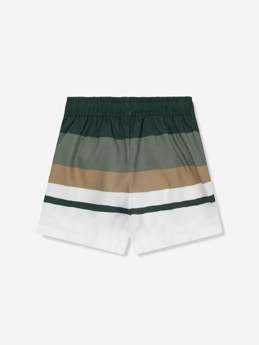 Teen BOSS Swimwear | Boys Striped Swim Shorts In Green