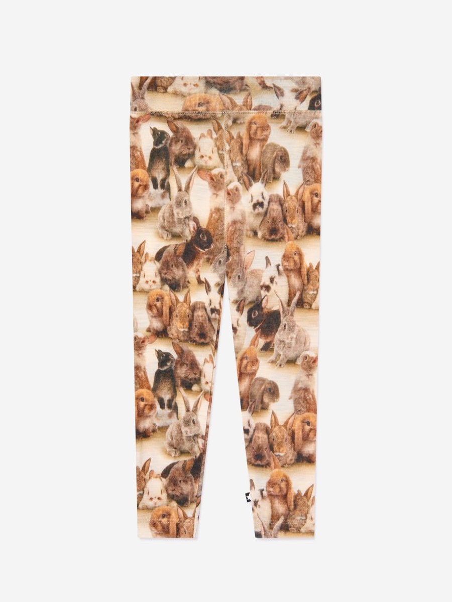 Baby Molo Sweatpants | Kids Rabbit Leggings In Beige