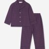 Girls Bonpoint Nightwear & Pyjamas | Girls Check Pyjamas In Navy