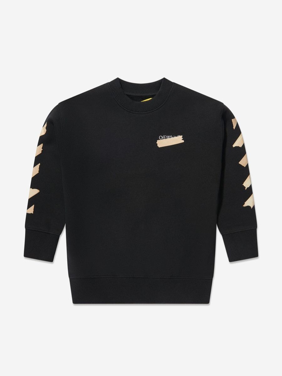 Teen Off-White Shorts | Boys Paper Tape Arrow Sweatshirt In Black