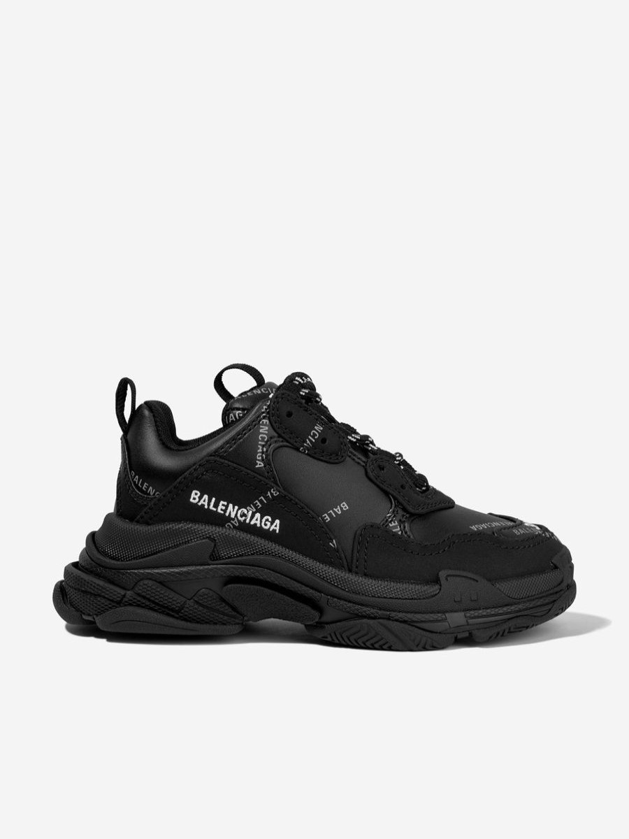 Girls Balenciaga Kids Sneakers | Kids Reflective Logo Triple S Trainers