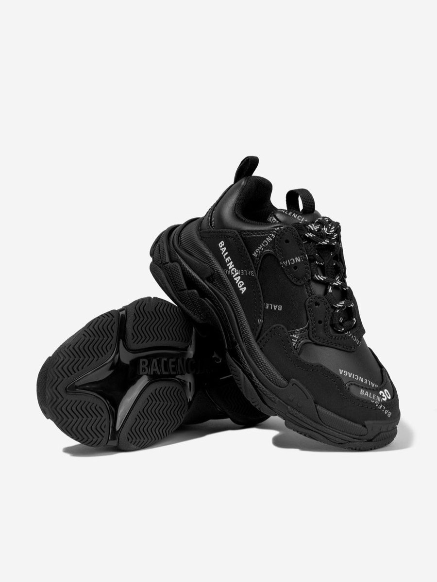 Girls Balenciaga Kids Sneakers | Kids Reflective Logo Triple S Trainers