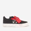 Girls Off-White Sneakers | Kids Vulcanised Lace Up Trainers In Black