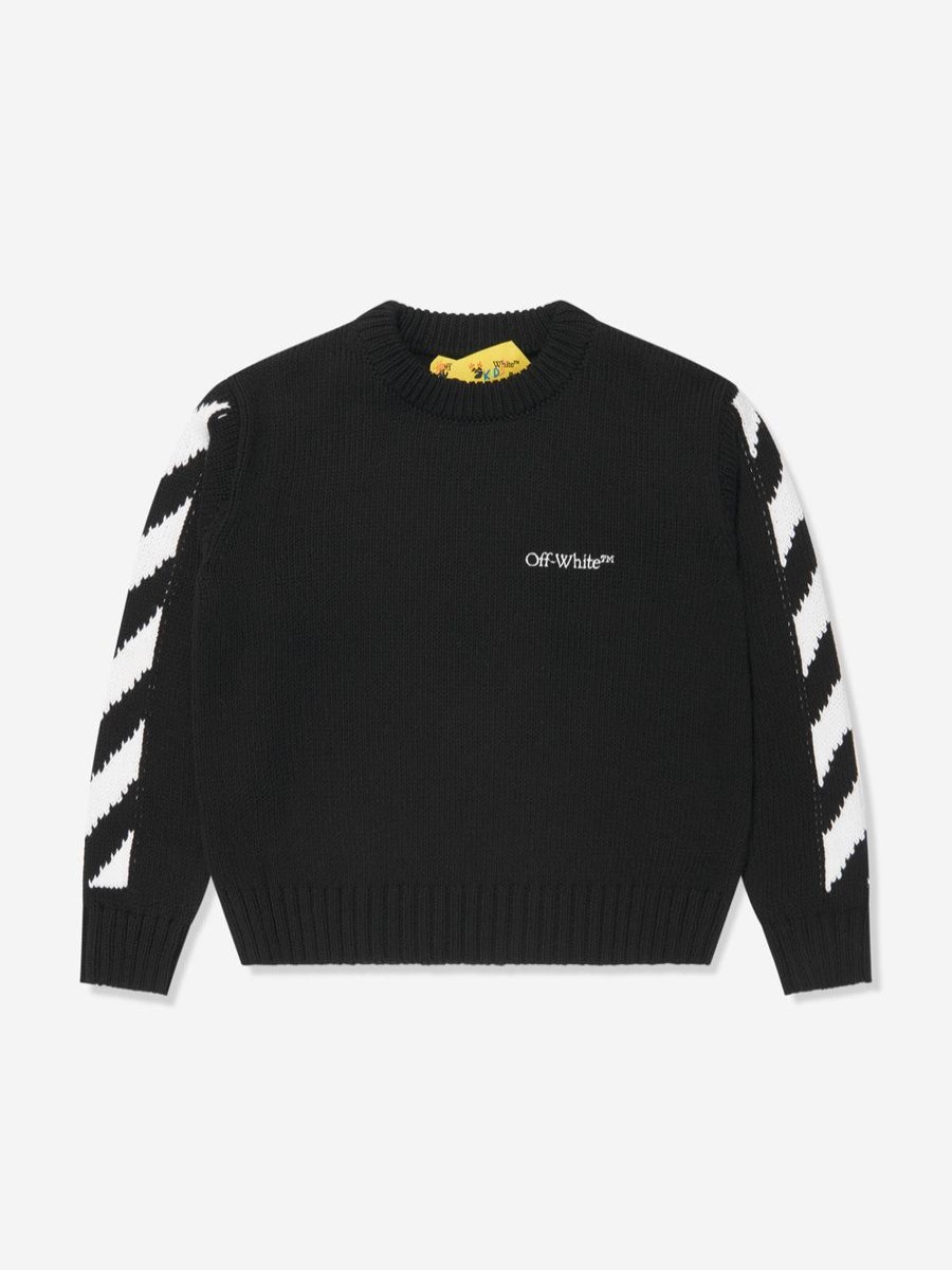 Teen Off-White Shorts | Boys Classic Arrow Tab Sweatshirt In Black