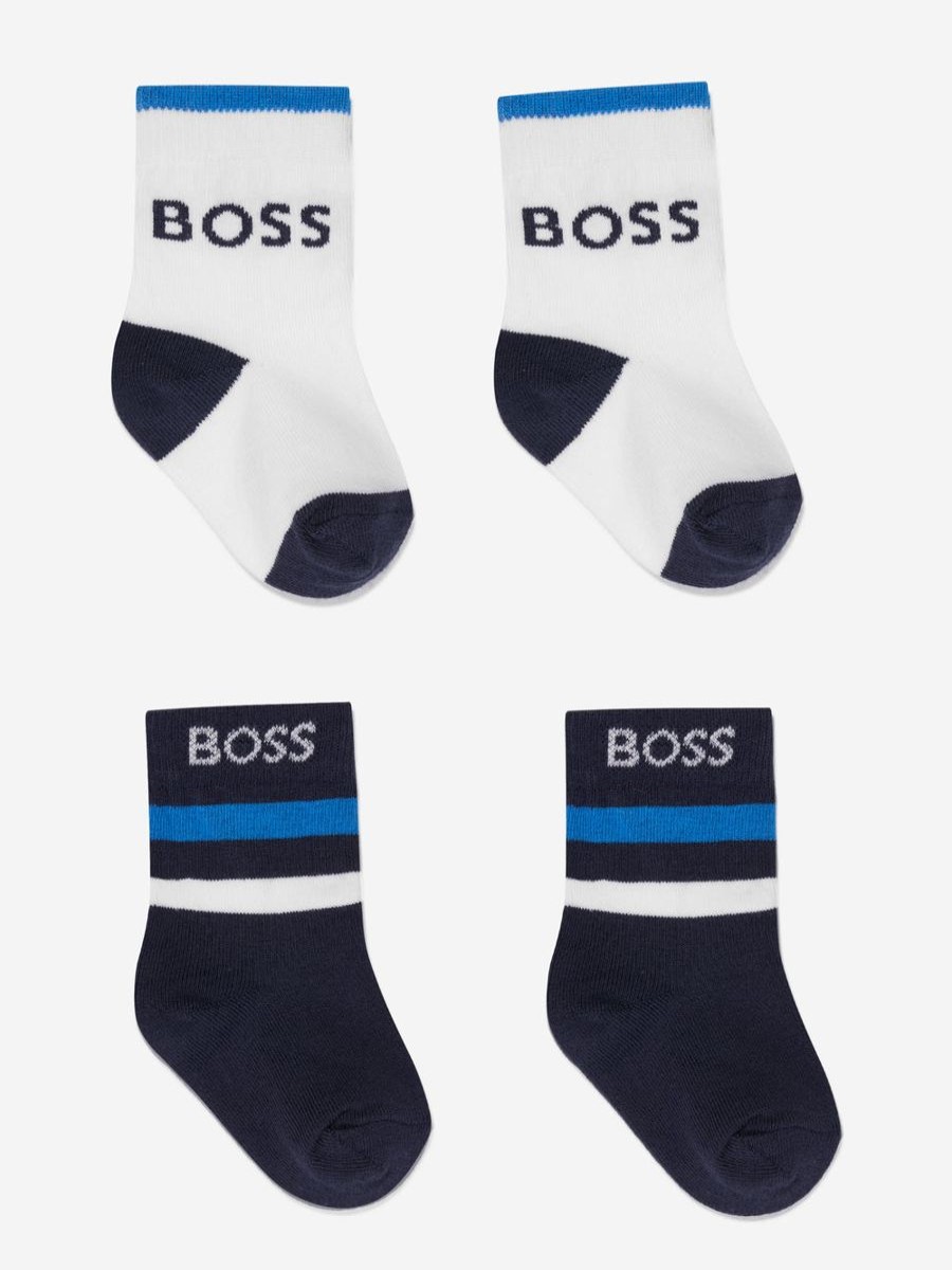 Baby BOSS Socks & Tights | Baby Boys Socks Set In Navy