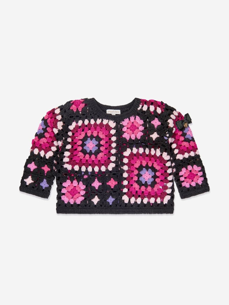 Girls Angels Face Jumpers & Cardigans | Girls Sheila Crochet Jumper In Multicolour