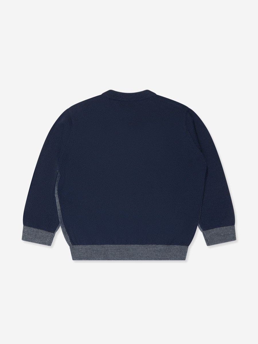 Baby Emporio Armani Jumpers & Cardigans | Baby Boys Wool Jumper In Grey