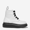 Girls Alexander McQueen Boots | Unisex Leather Lace Up Boots