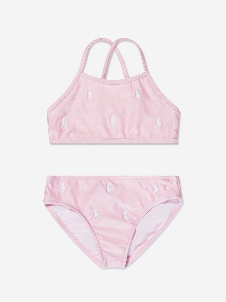 Teen Ralph Lauren Kids Swimwear | Girls Logo Bikini In Pink