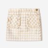 Girls Angels Face Skirts | Girls Houndstooth Aleta Skirt In Gold