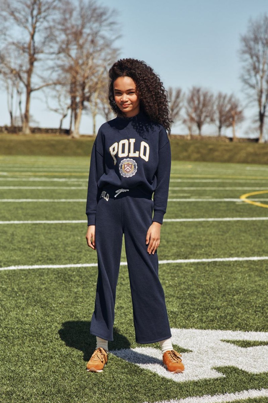 Girls Ralph Lauren Kids Sweatshirts & Hoodies | Girls Varsity Polo Sweatshirt In Navy