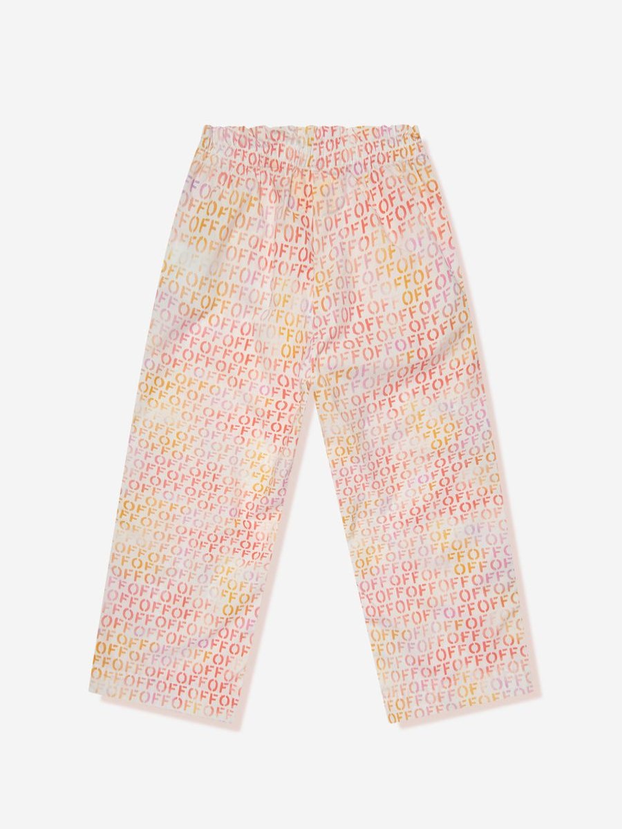 Girls Off-White Trousers | Girls Off Stamp Straight Trousers In Multicolour