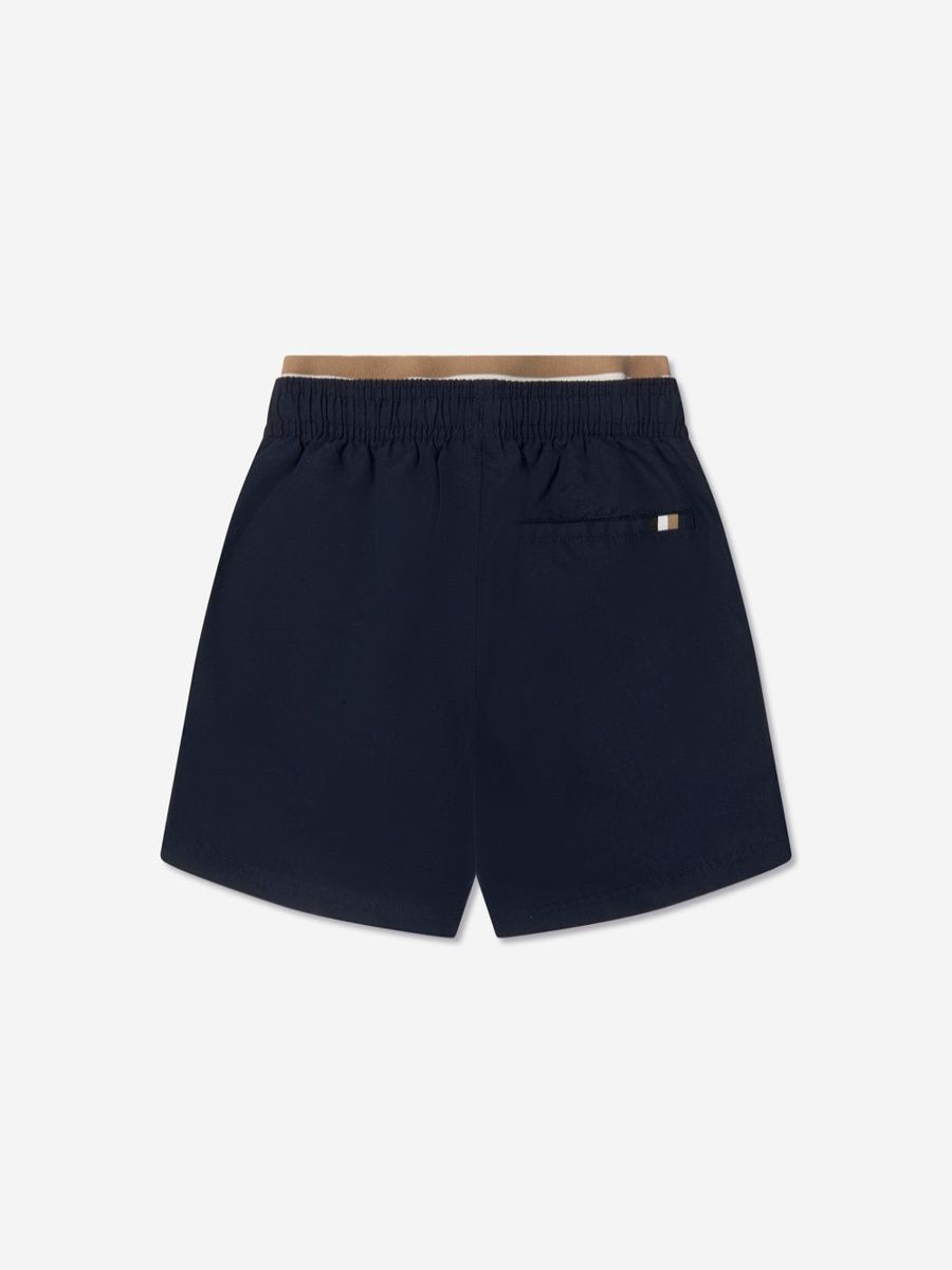 Teen BOSS Swimwear | Boss - Boys Logo Swim Shorts In Navy | Childsplay Clothing