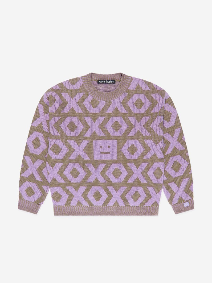 Girls Acne Studios Jumpers & Cardigans | Kids Mini Kozu Jumper In Purple