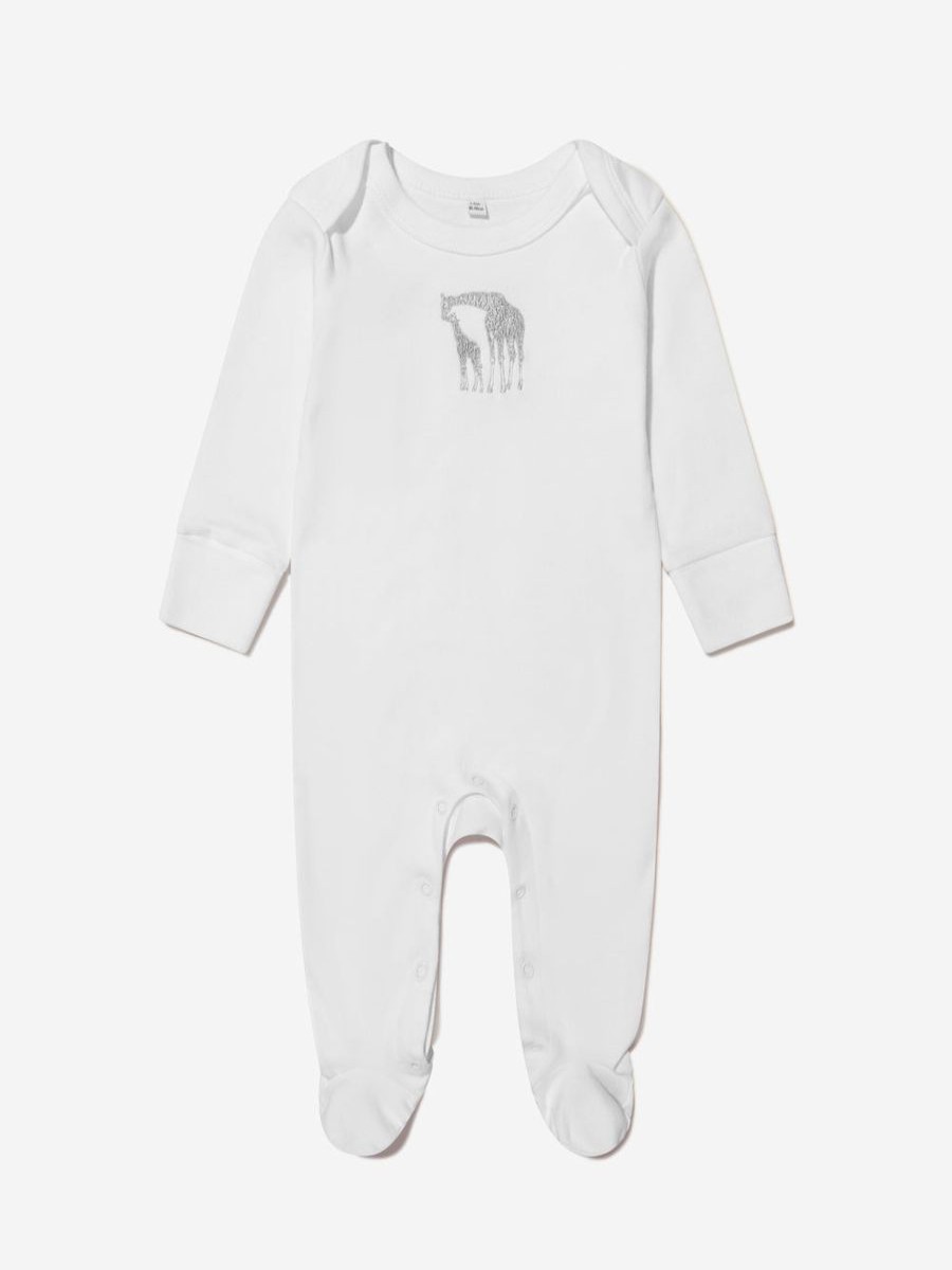 Baby Cotton and Company Babygrows & Rompers | Baby Unisex Organic Cotton Giraffe Babygrow And Muslin Set