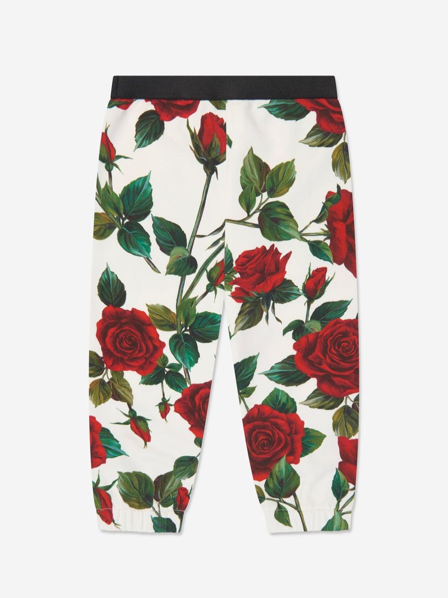 Girls Dolce & Gabbana Kids Leggings | Baby Girls Rose Leggings In White