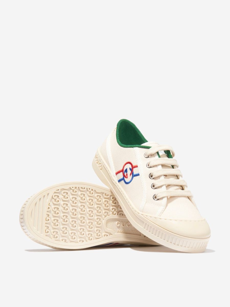 Girls Gucci Kids Sneakers | Kids Gg Tennis Trainers In White