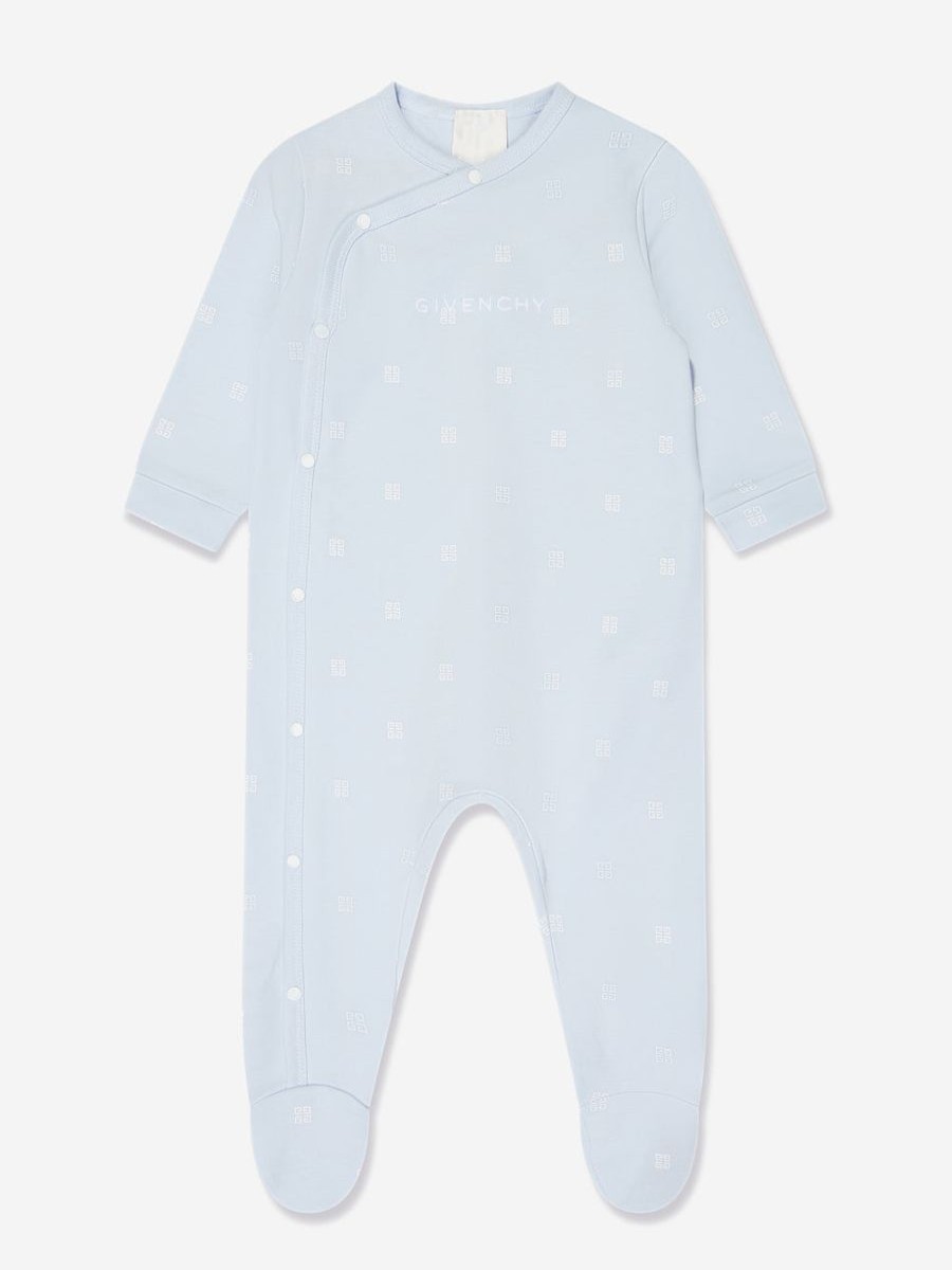 Baby Givenchy Babygrows & Rompers | Baby Boys 4G Logo Babygrow In Blue