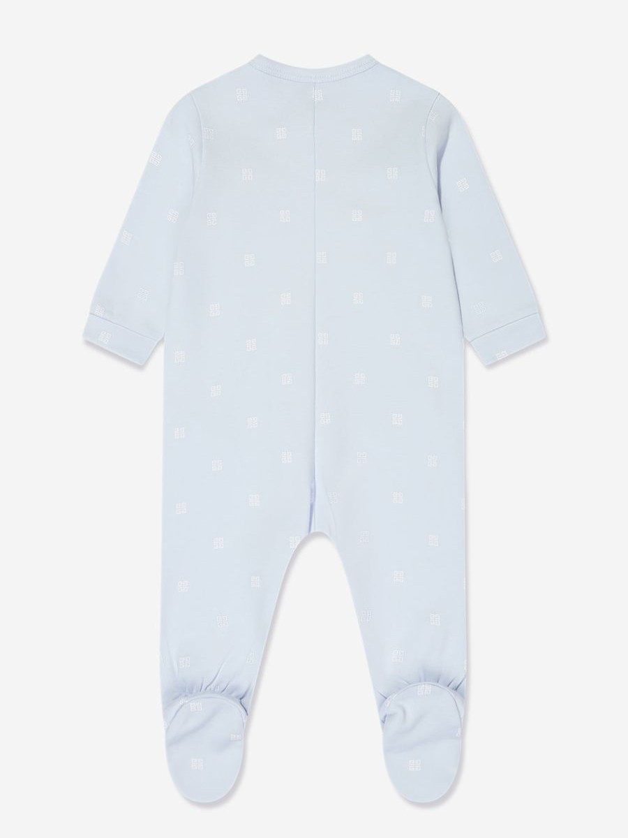 Baby Givenchy Babygrows & Rompers | Baby Boys 4G Logo Babygrow In Blue