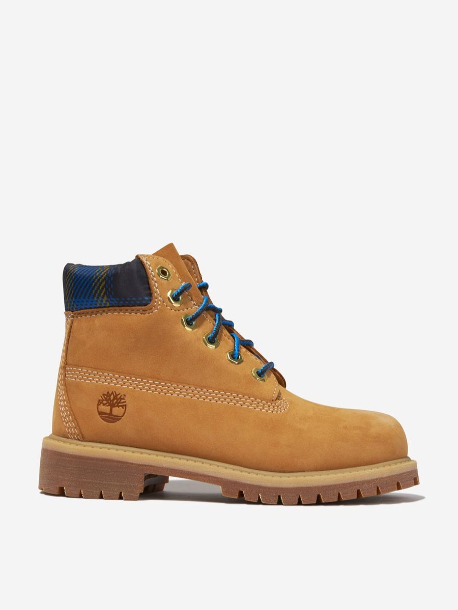 Teen Timberland Footwear | Timberland - Kids Nubuck 6 Inch Premium Plaid Hack Boots | Childsplay Clothing