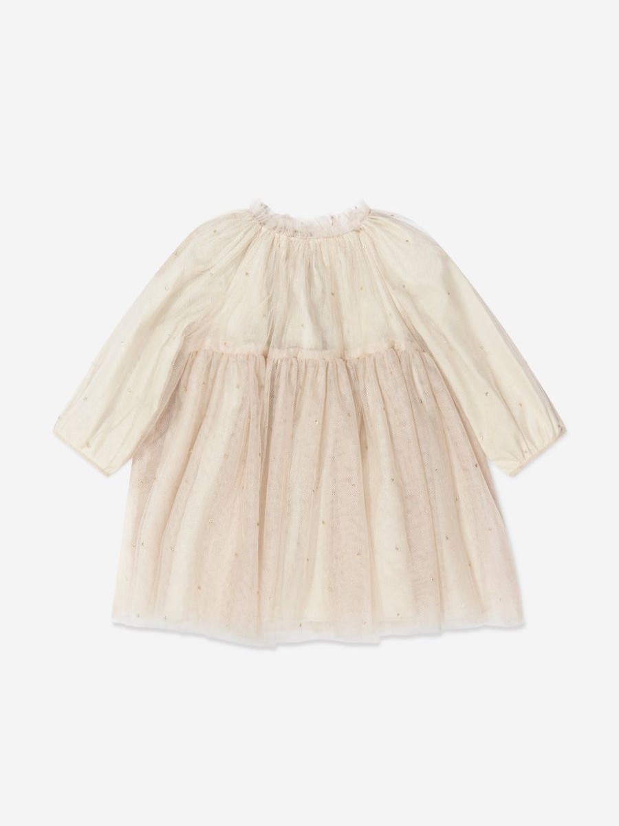 Baby Bonpoint Dresses | Baby Girls Berthelina Dress In Beige