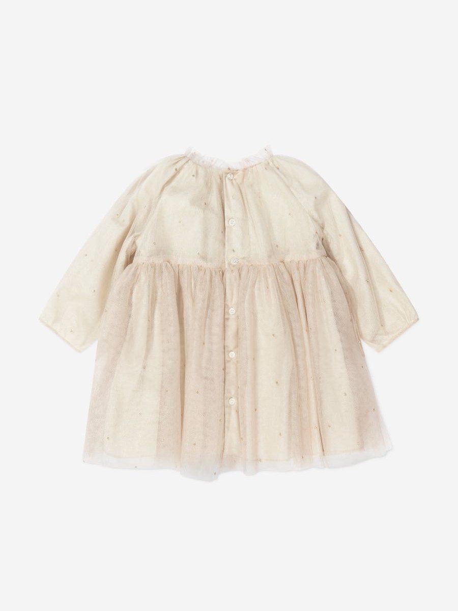 Baby Bonpoint Dresses | Baby Girls Berthelina Dress In Beige