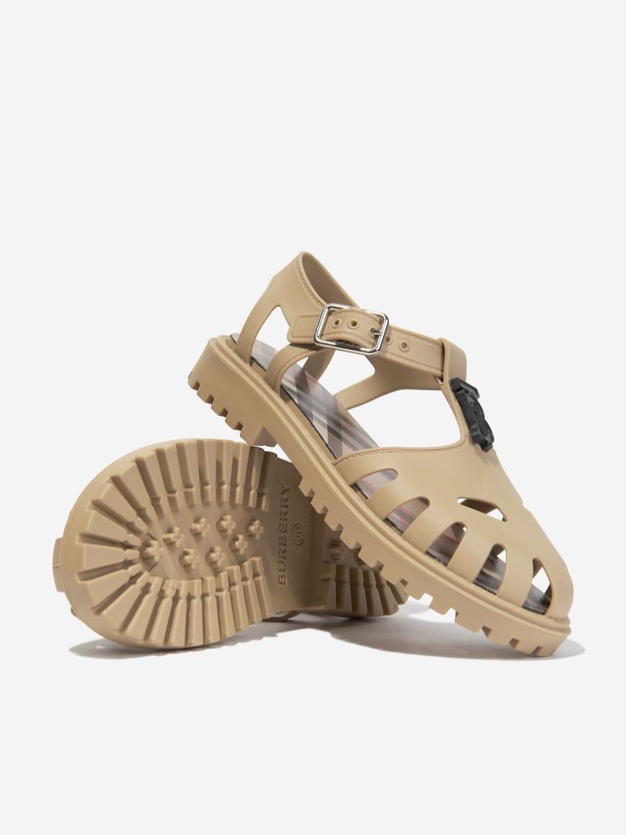 Girls Burberry Kids Sneakers | Kids Rubber Sandals In Archive Beige