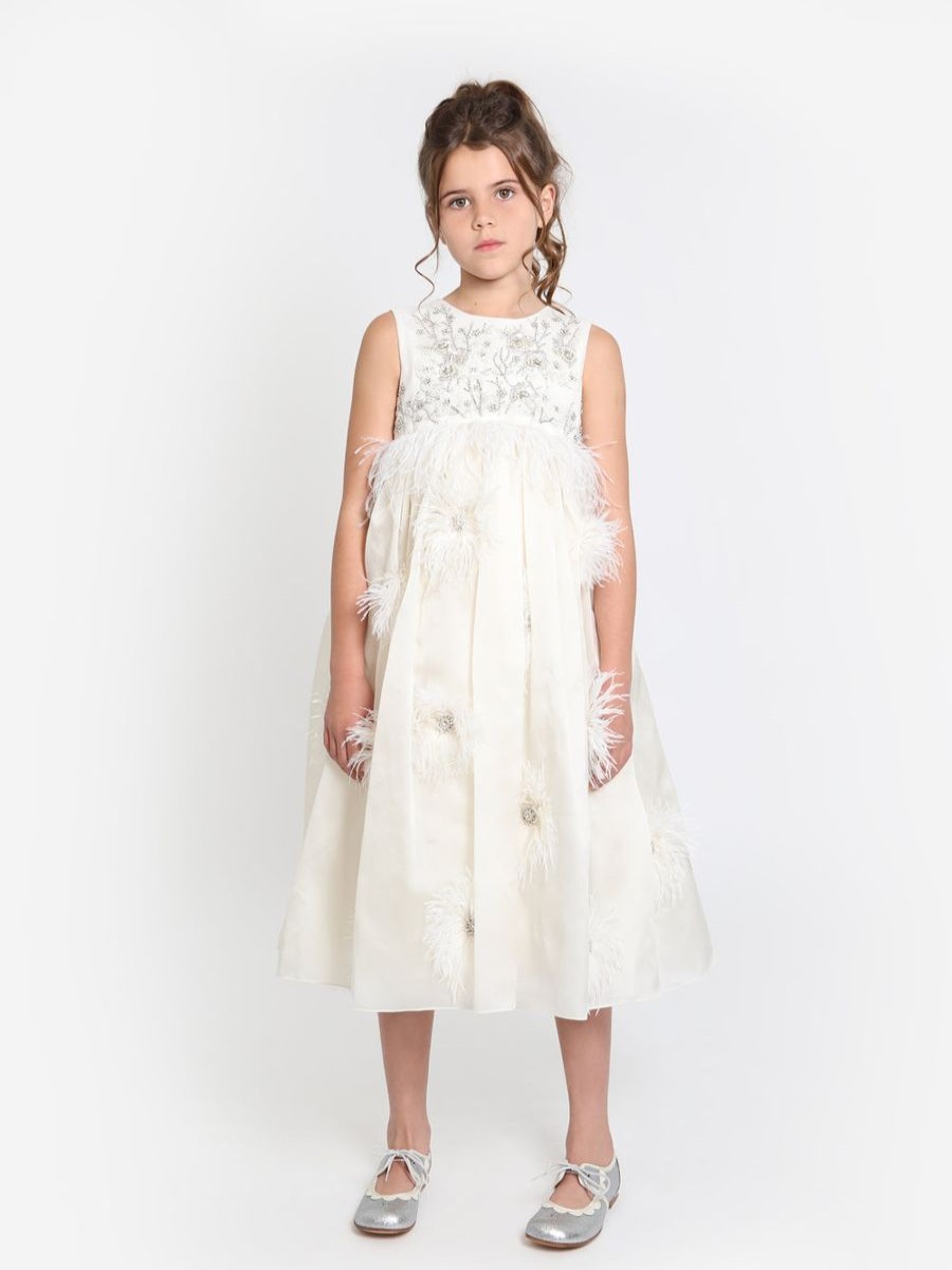 Teen Maison Ava Dresses | Girls Lilly Occasion Dress In Ivory