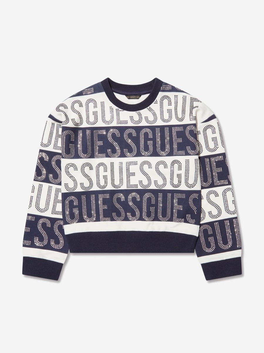 Girls Guess Sweatshirts & Hoodies | Girls Logo Sweatshirt In Navy