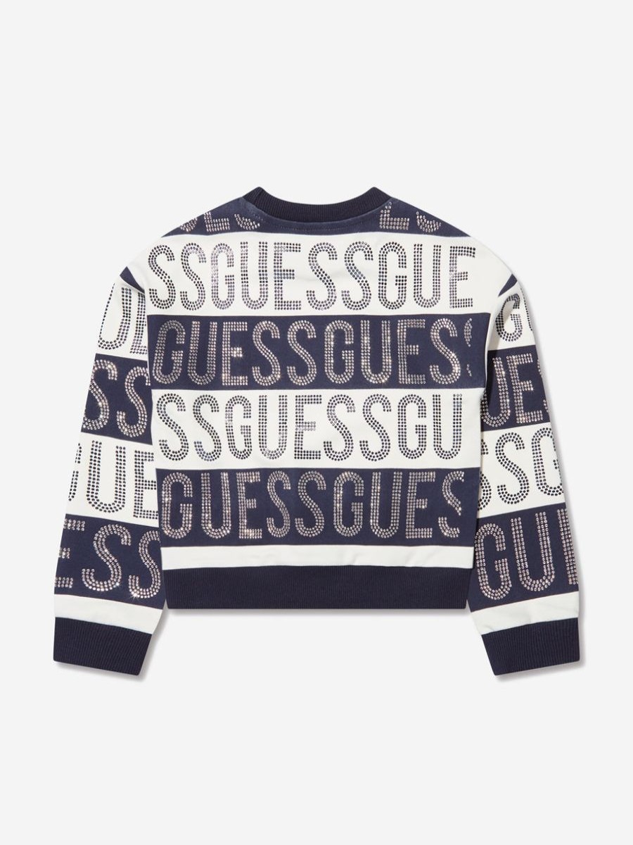 Girls Guess Sweatshirts & Hoodies | Girls Logo Sweatshirt In Navy