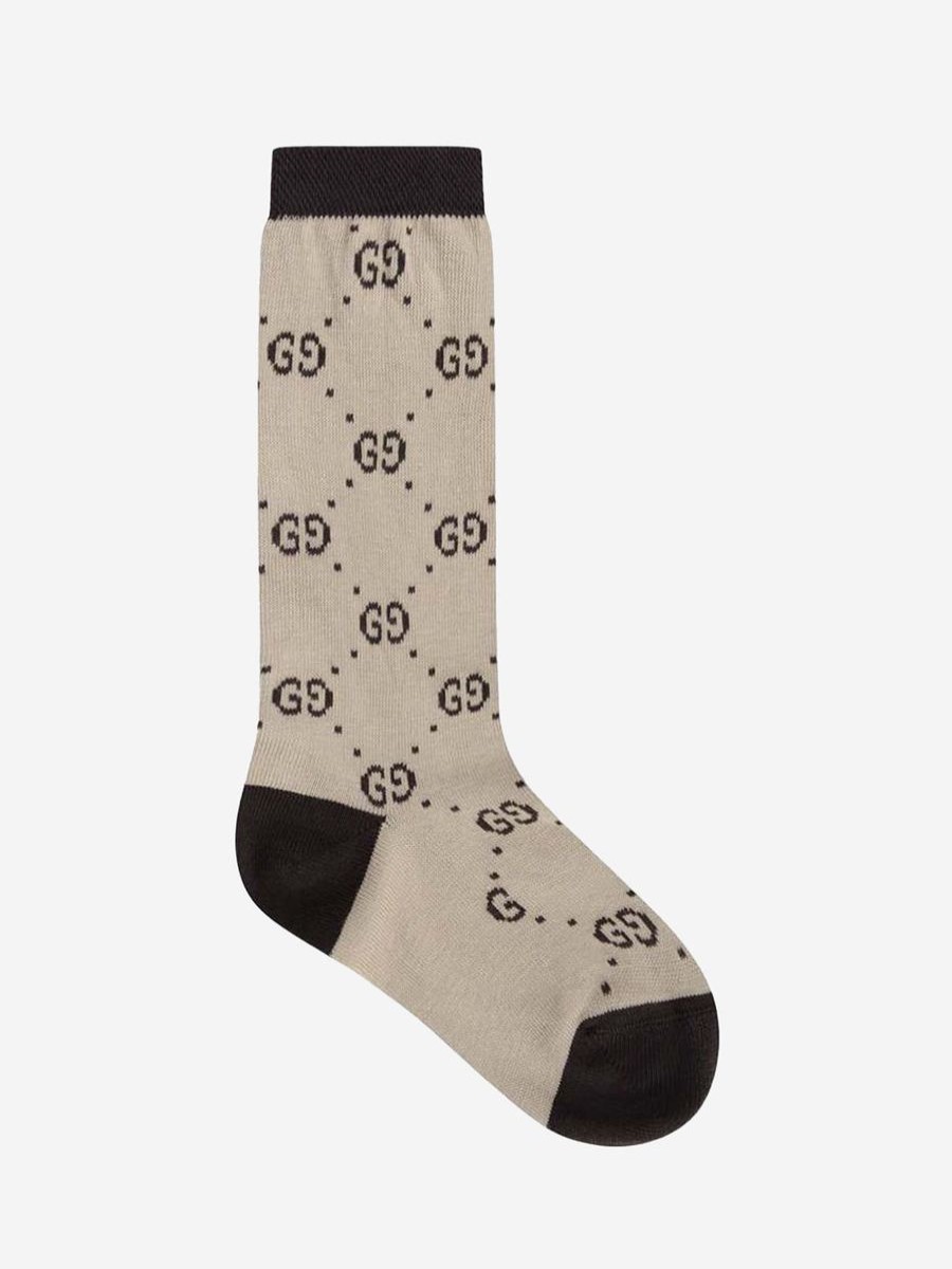 Girls Gucci Kids Socks & Tights | Gucci Kids - Kids Gg Logo Socks | Childsplay Clothing