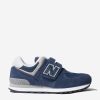 Girls New Balance Sneakers | New Balance - Kids 574 Lace Up Logo Trainers In Navy | Childsplay Clothing