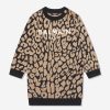 Teen Balmain Sweatshirts & Hoodies | Girls Leopard Sweater Dress In Brown