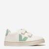 Girls Veja Sneakers | Girls Small Esplar Velcro Trainers In White