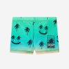 Baby Molo Swimwear | Boys Smiley Palm Swim Trunks In Green