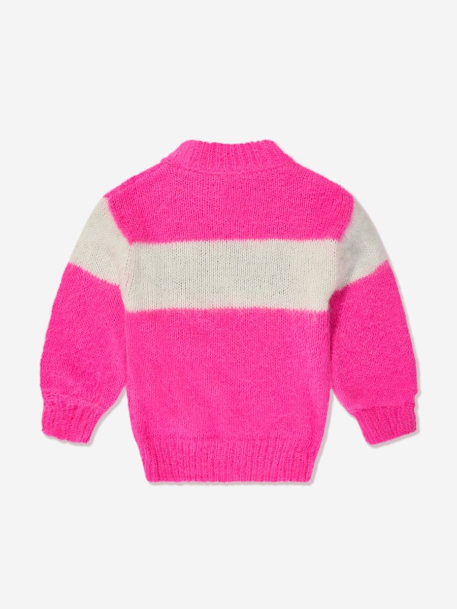 Girls MC2 Saint Barth Jumpers & Cardigans | Girls Logo Stripe Jumper In Pink