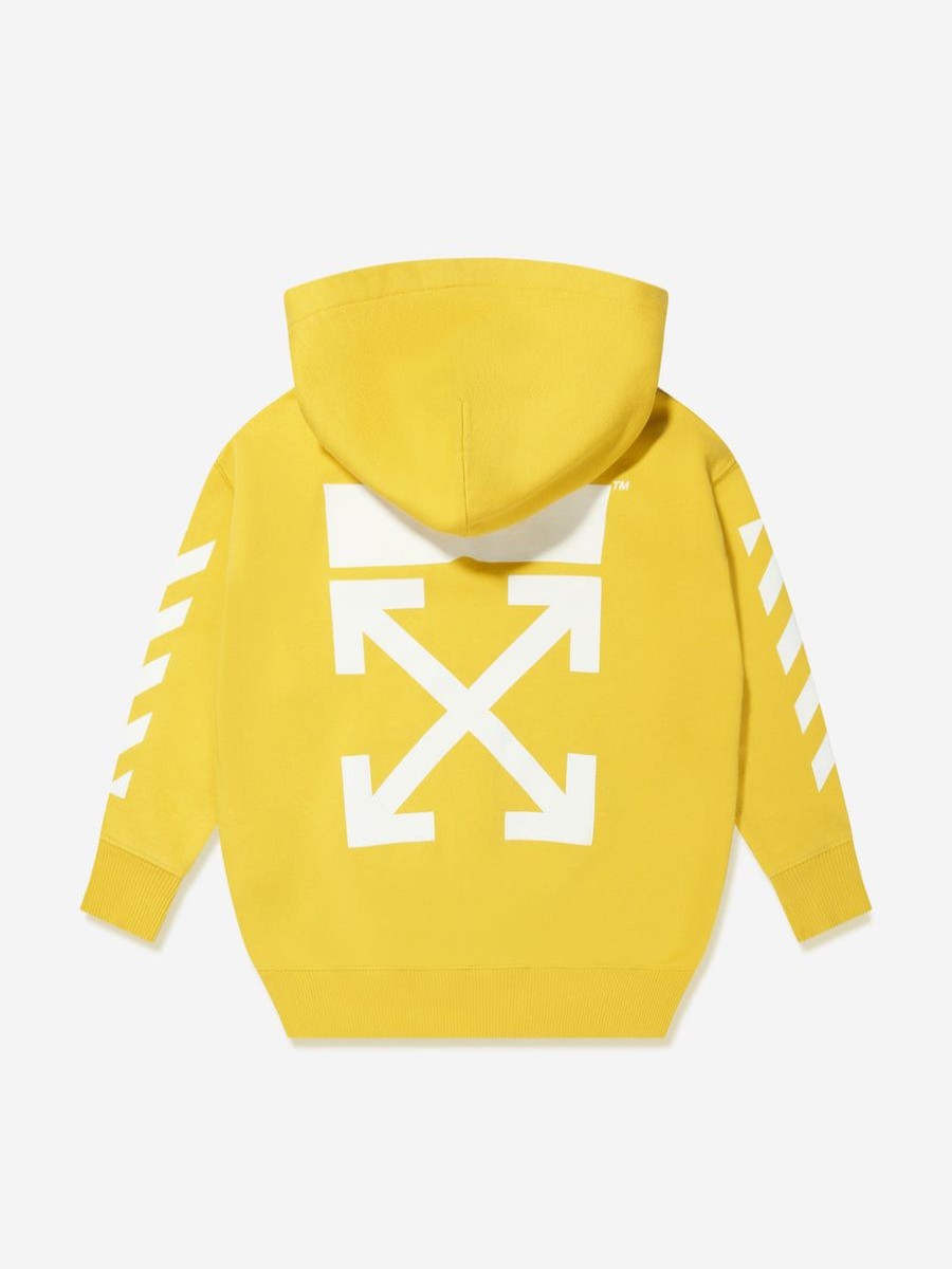 Teen Off-White Shorts | Boys Classic Arrow Tab Hoodie In Yellow