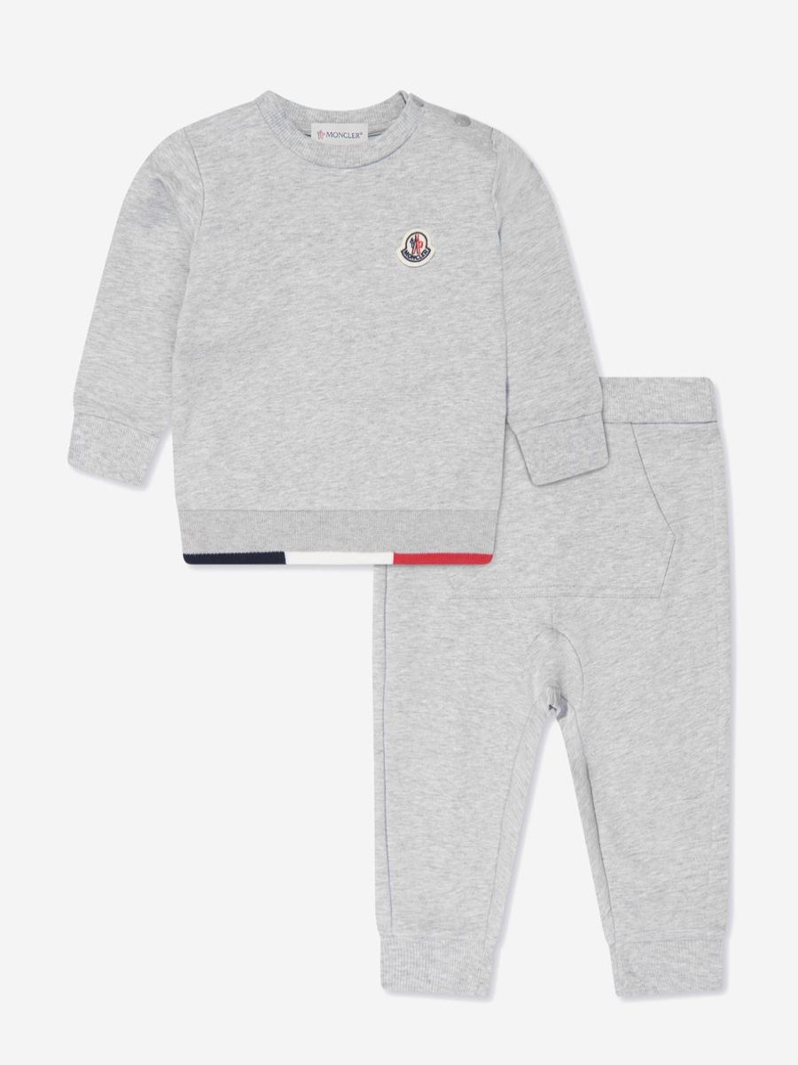 Baby Moncler Enfant Tracksuits | Baby Boys Logo Tracksuit In Grey