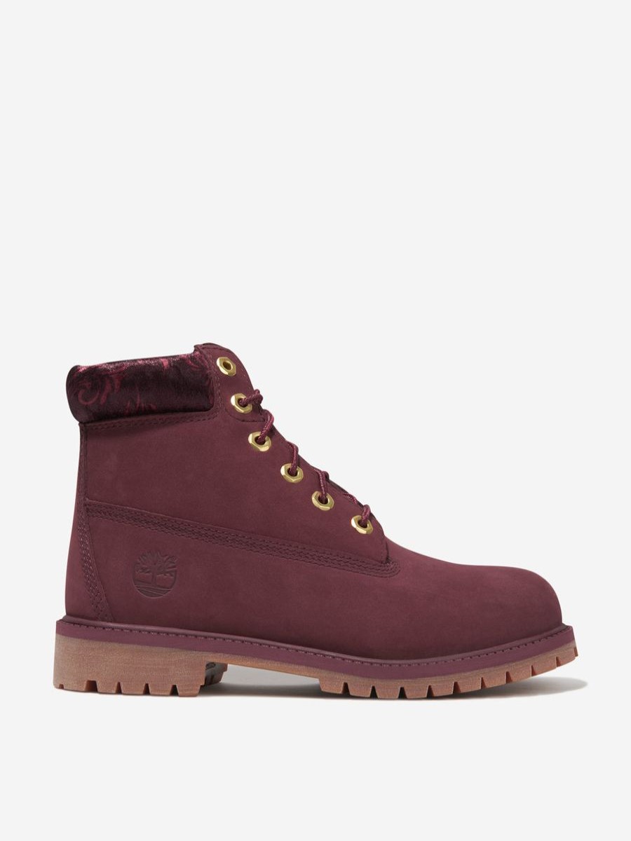 Teen Timberland Footwear | Girls Nubuck Premium 6 Inch Boots