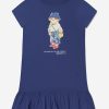 Teen Ralph Lauren Kids Dresses | Girls Bear Jersey Dress In Navy